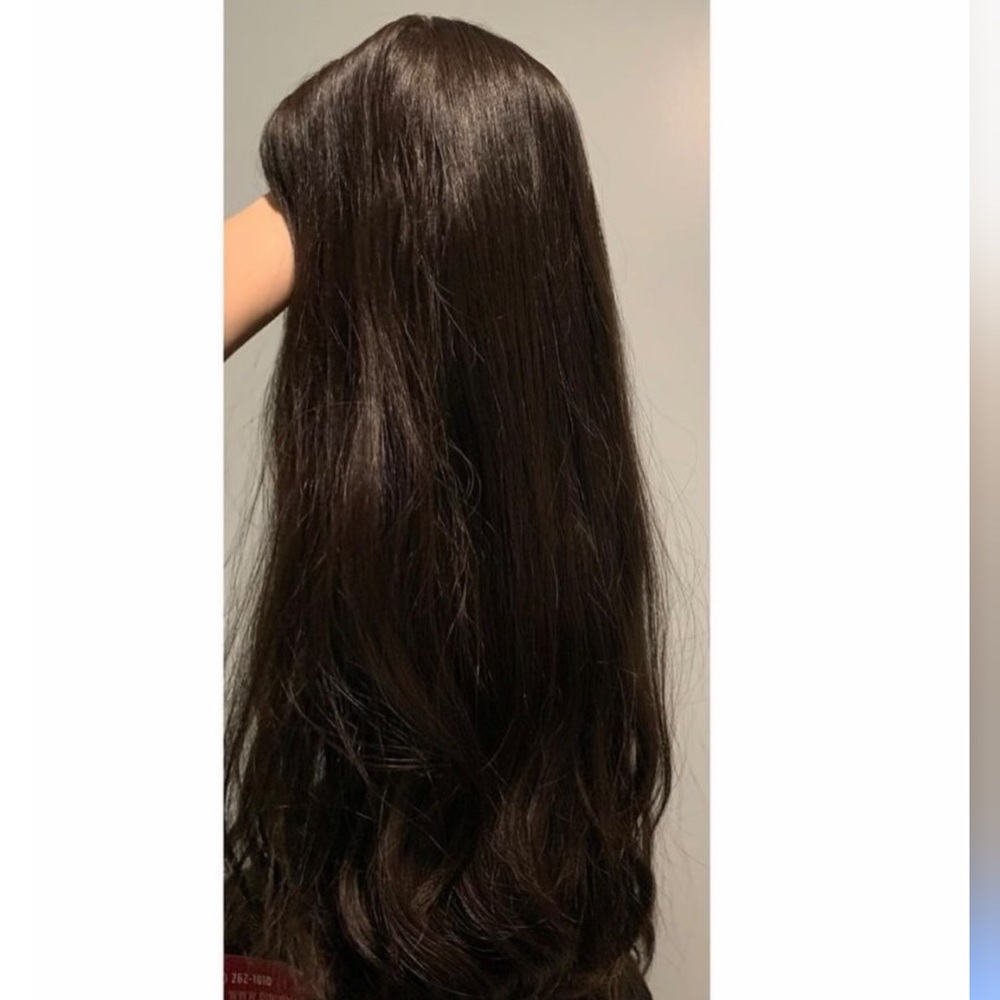 Dark brown silk top wig( Sary)